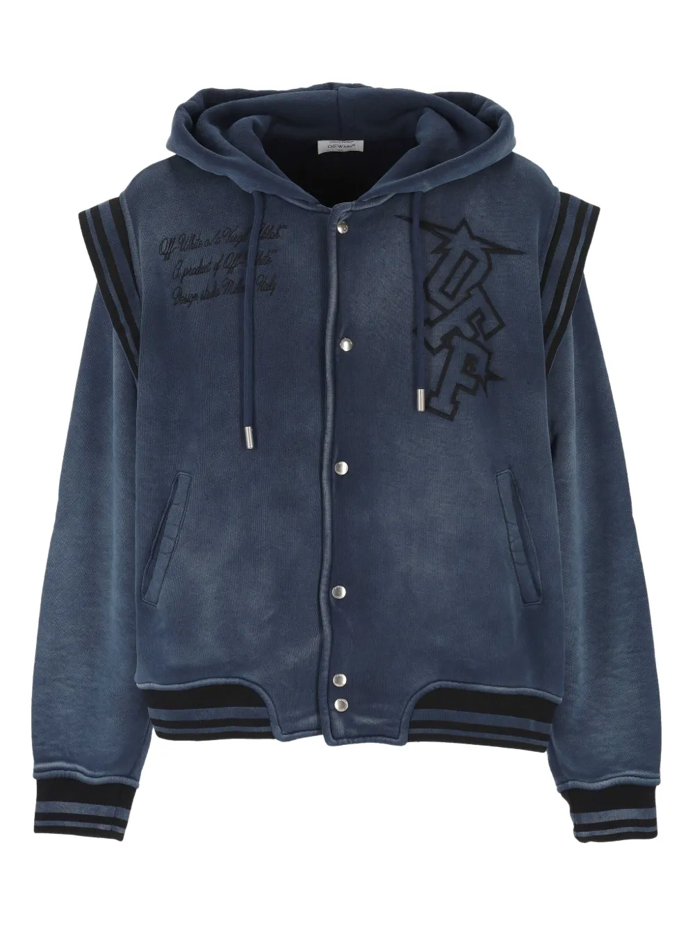 

Толстовка с вышитым логотипом Off-White, синий