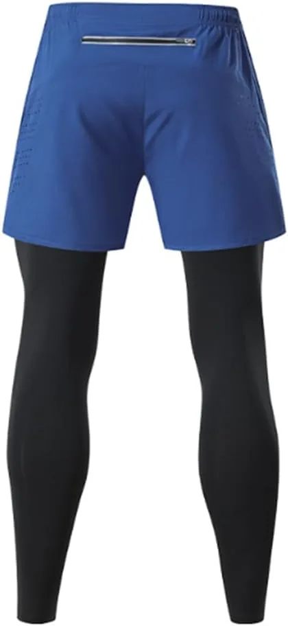 

Мужские двуслойные тайтсы для бега с карманом на поясе и светоотражающими элементами HSQSMWJ