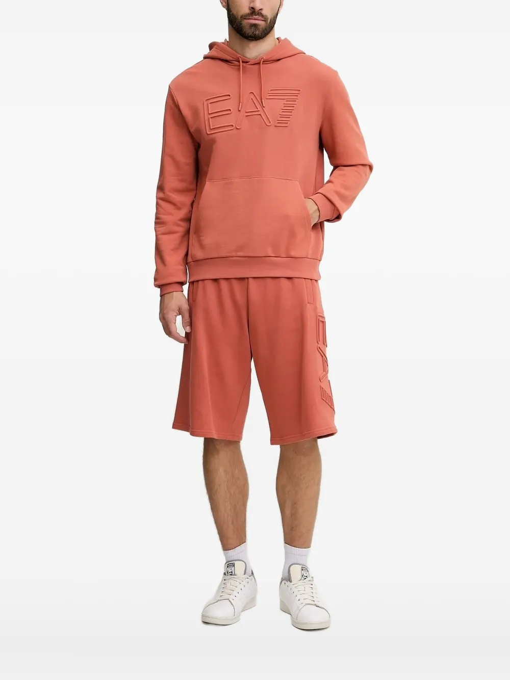 

Толстовка с тисненым логотипом Ea7 Emporio Armani, оранжевый