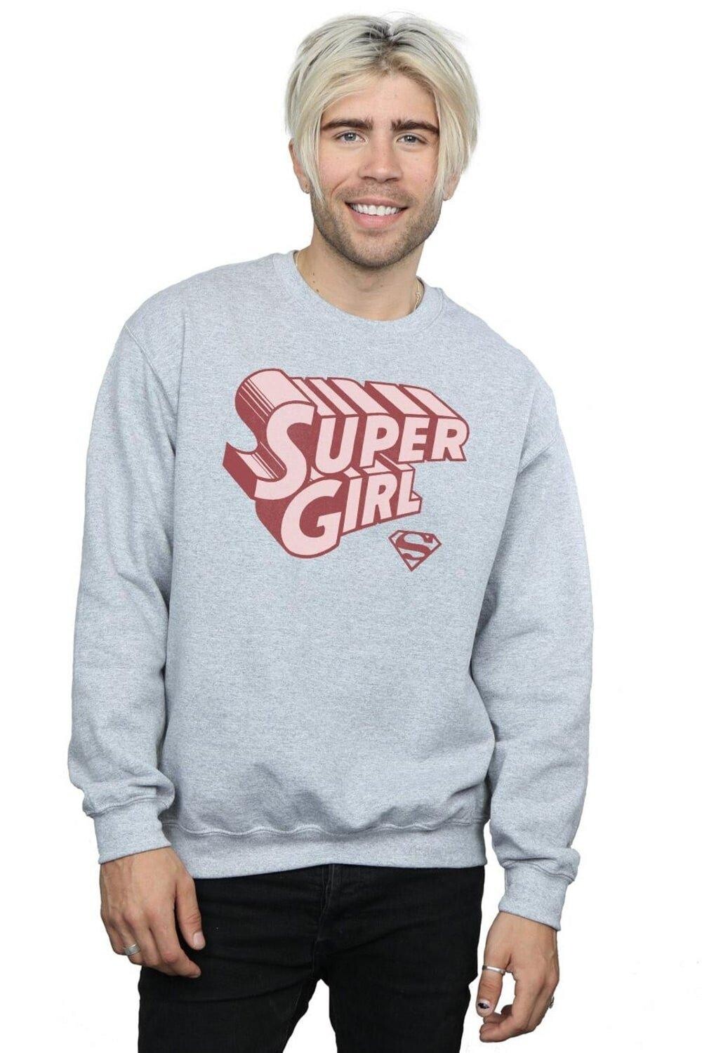 

Толстовка с логотипом Supergirl в стиле ретро DC Comics, серый