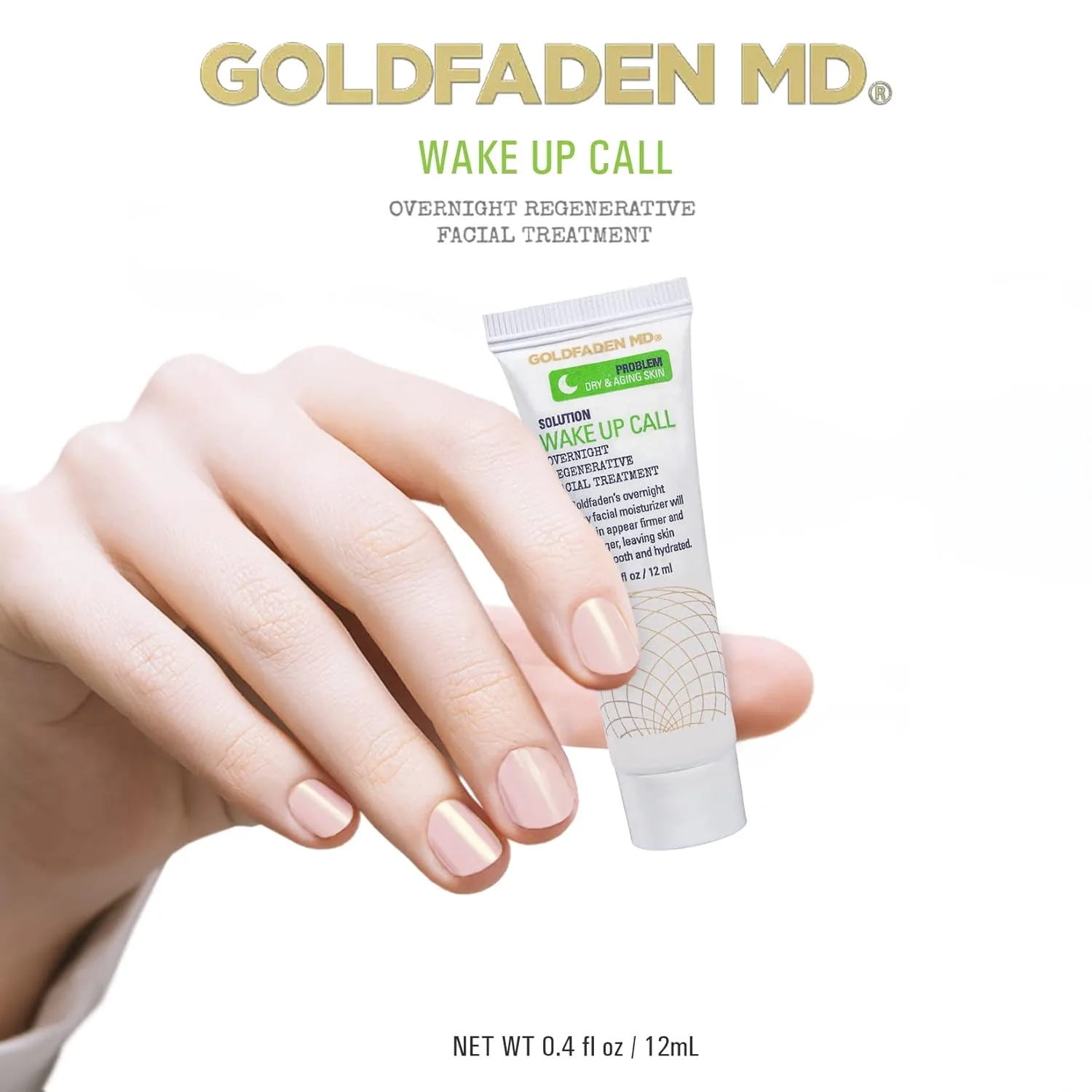 Крем для лица Goldfaden Md — Ночной увлажняющий Dr. Goldfadens Wake Up Call для сухой и стареющей кожи с, 12.1 мл — фото 3