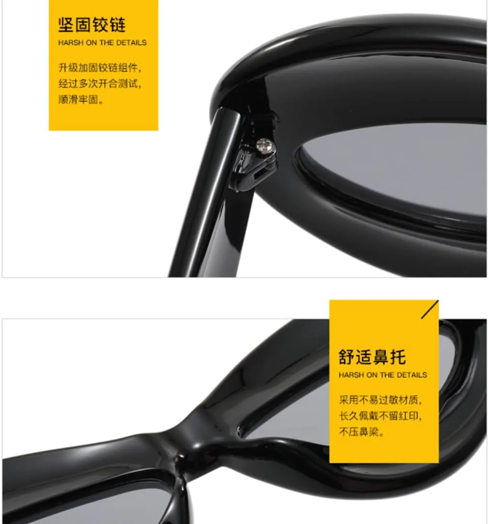 

Панк-солнцезащитные очки для женщин и мужчин, модные «кошачий глаз», для вечеринок, уличной фотографии, защита от УФ-излучения UV400 VVTWSSW, Yellow Silver