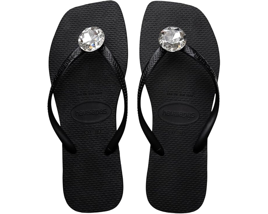 Сандалии Havaianas Slim Square Centenary Diamond Sandals, черный