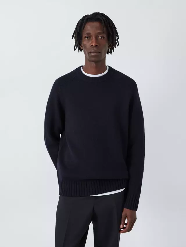 

Джемпер John Lewis Lambswool Blend Crew Neck, темно-синий