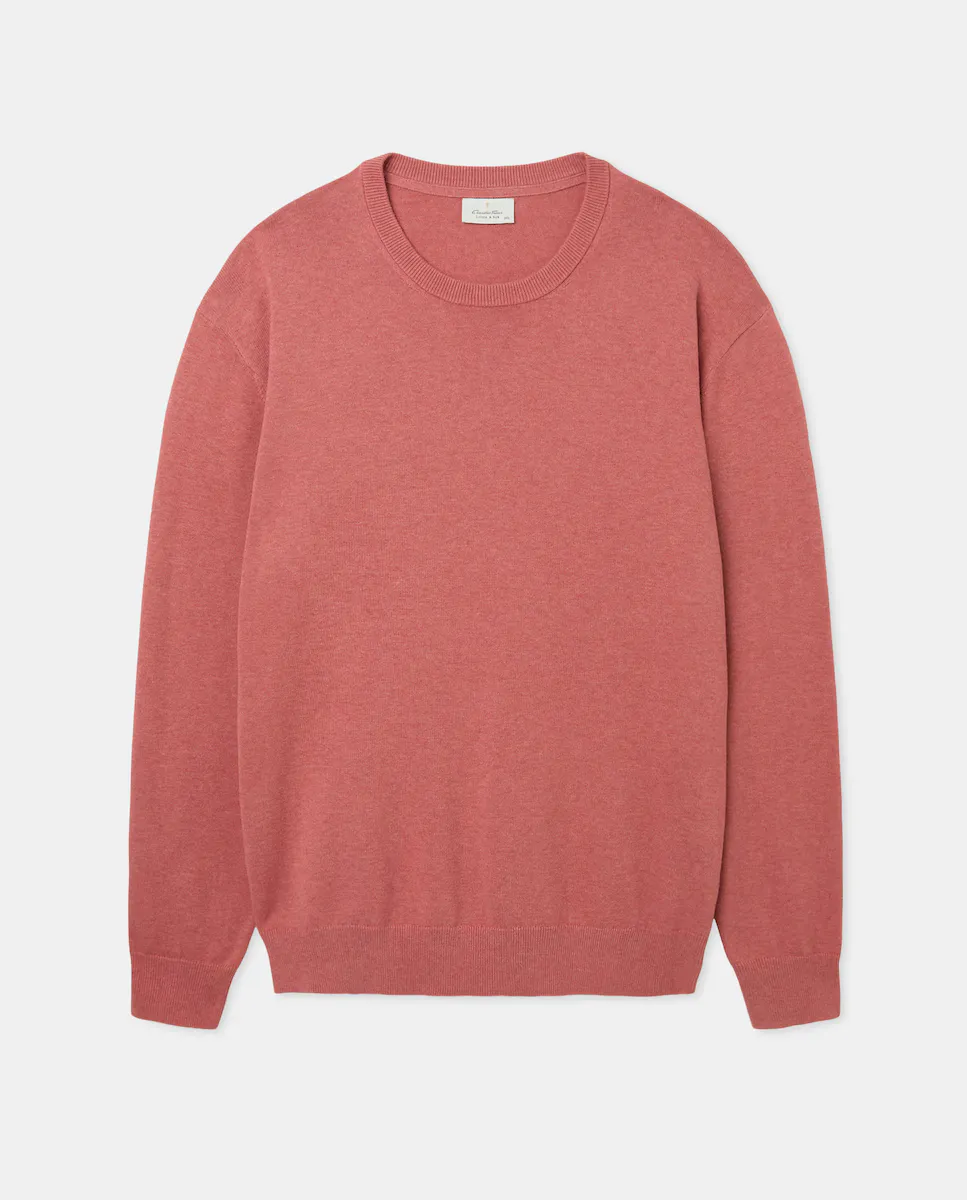 

Мужской однотонный свитер с круглым вырезом Emidio Tucci, цвет Rosa claro