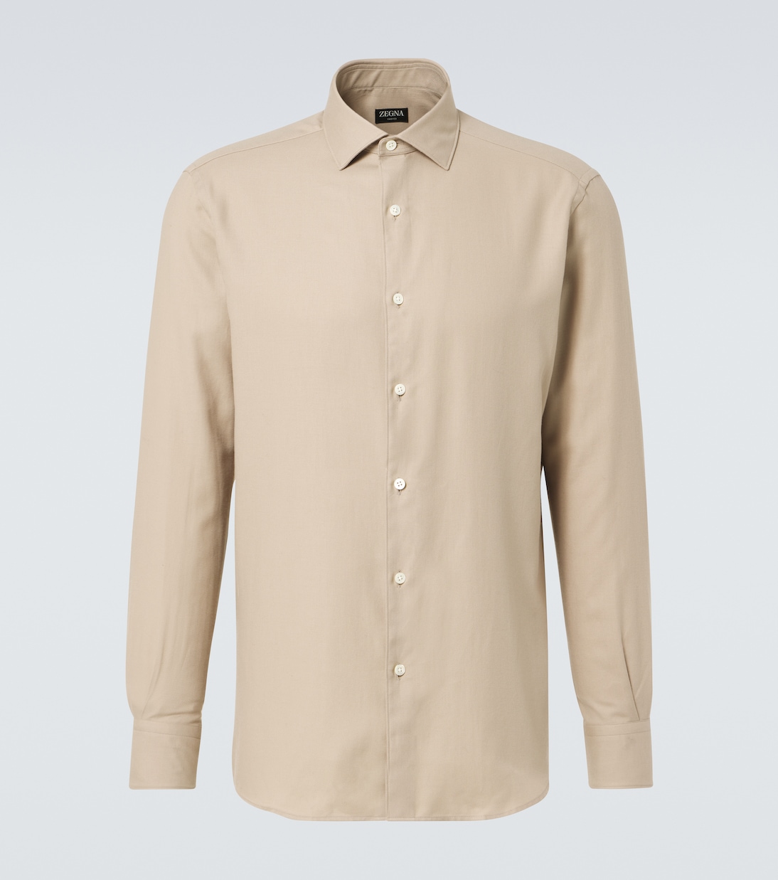 

Хлопковая рубашка с кашемиром Zegna, Light taupe