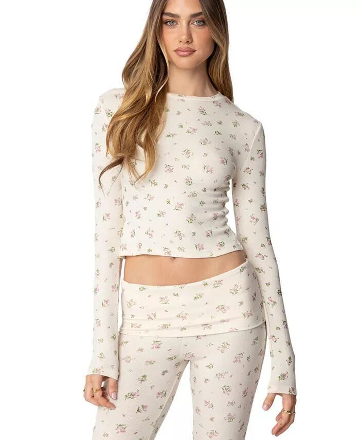 

Женский топ Bloom Baby Edikted, коричневый/бежевый