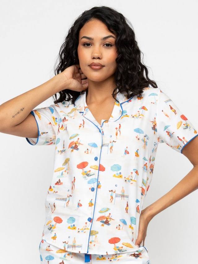 

Пижамная рубашка в стиле песчаного пляжа Cyberjammies, Cream