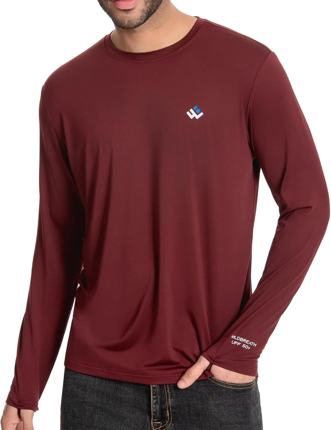 

Мужская футболка с длинным рукавом UPF 50+ для активного отдыха Wildbreath