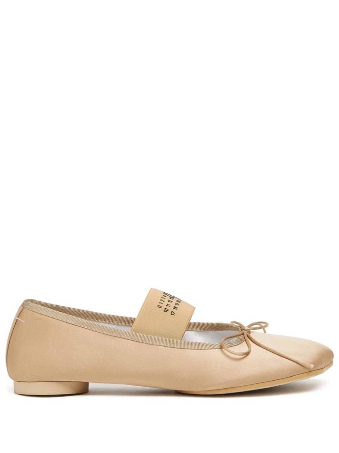 

MM6 Maison Margiela атласные балетки Atomic, нейтральный цвет