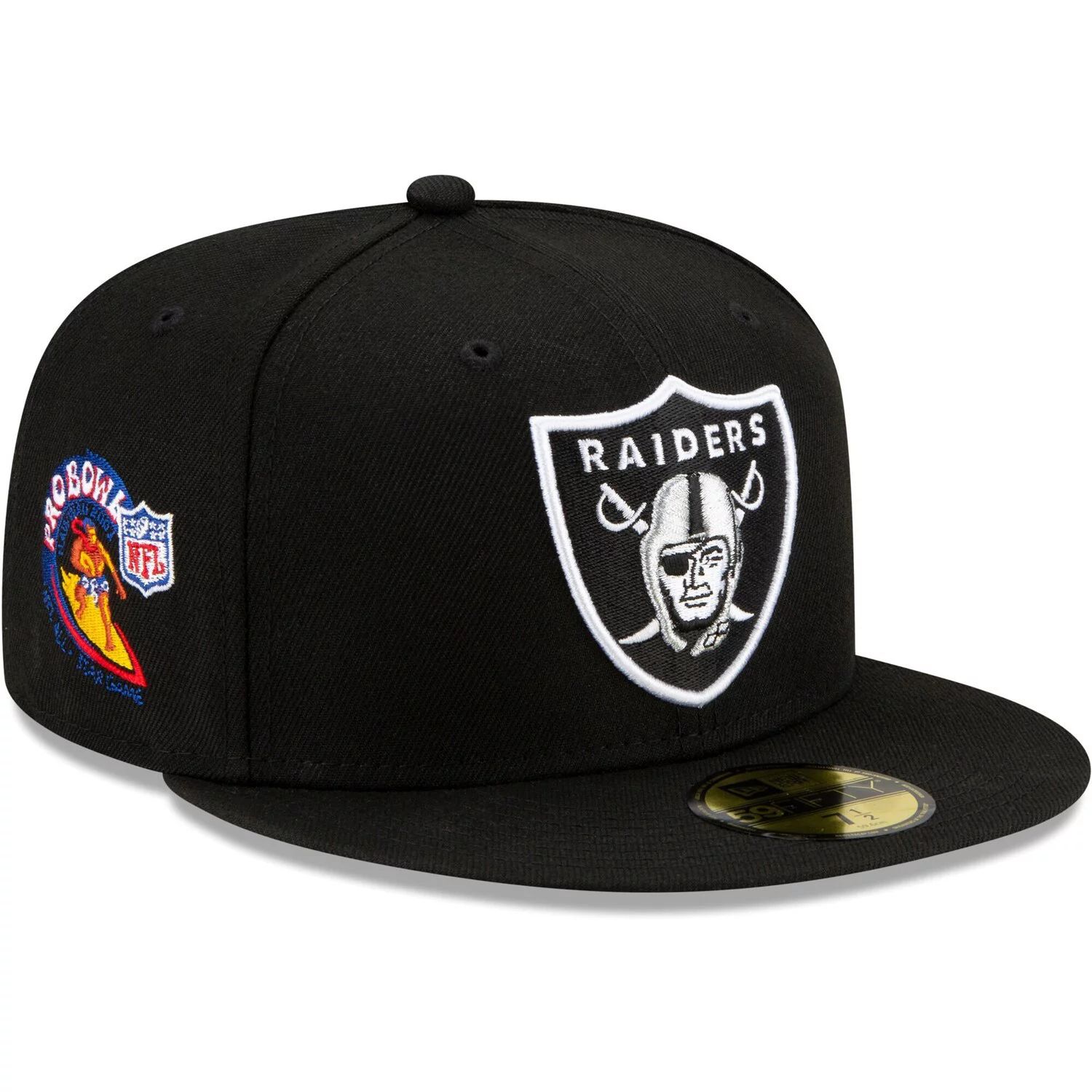 

Мужская облегающая шляпа New Era Black Las Vegas Raiders 2001 Pro Bowl Patch Up 59FIFTY