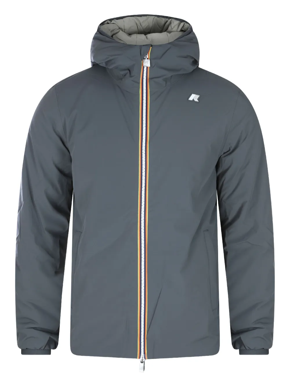 

Тёплая двусторонняя куртка с капюшоном на молнии Jack ST K-Way, серый