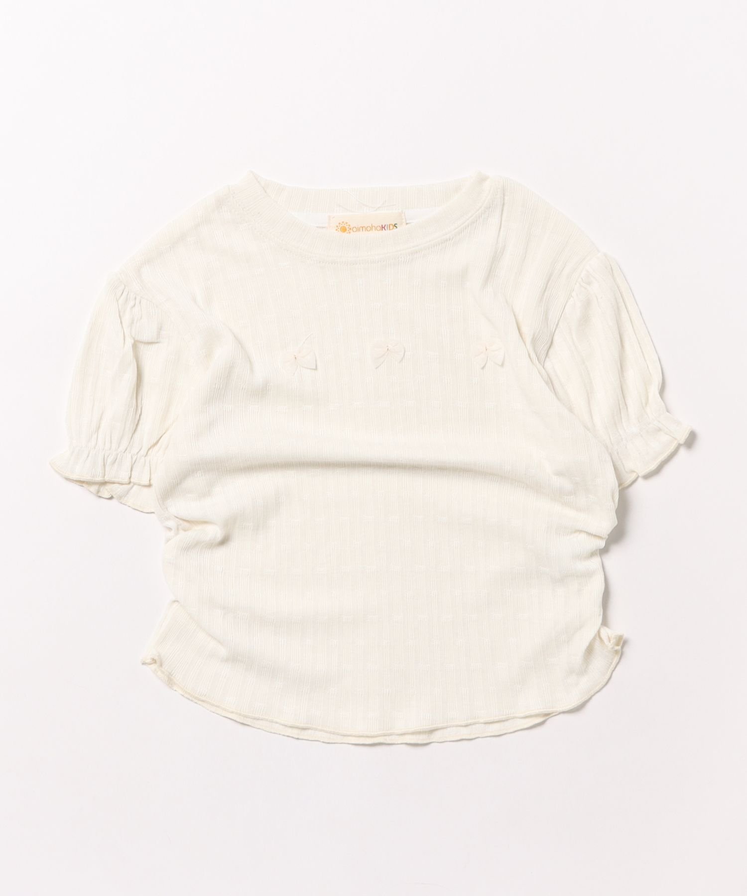 Футболка с оборками Ribbon Point Frill Aimoha Kids, Light beige — фото 3