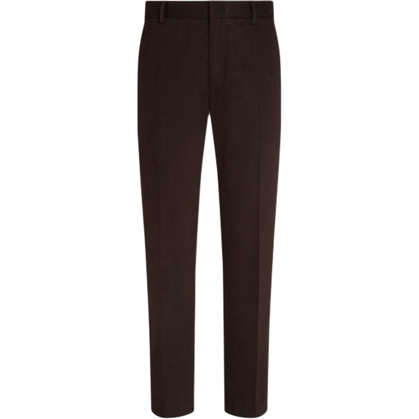 

Ermenegildo Zegna Мужские повседневные брюки темно-коричневого цвета, прямого кроя