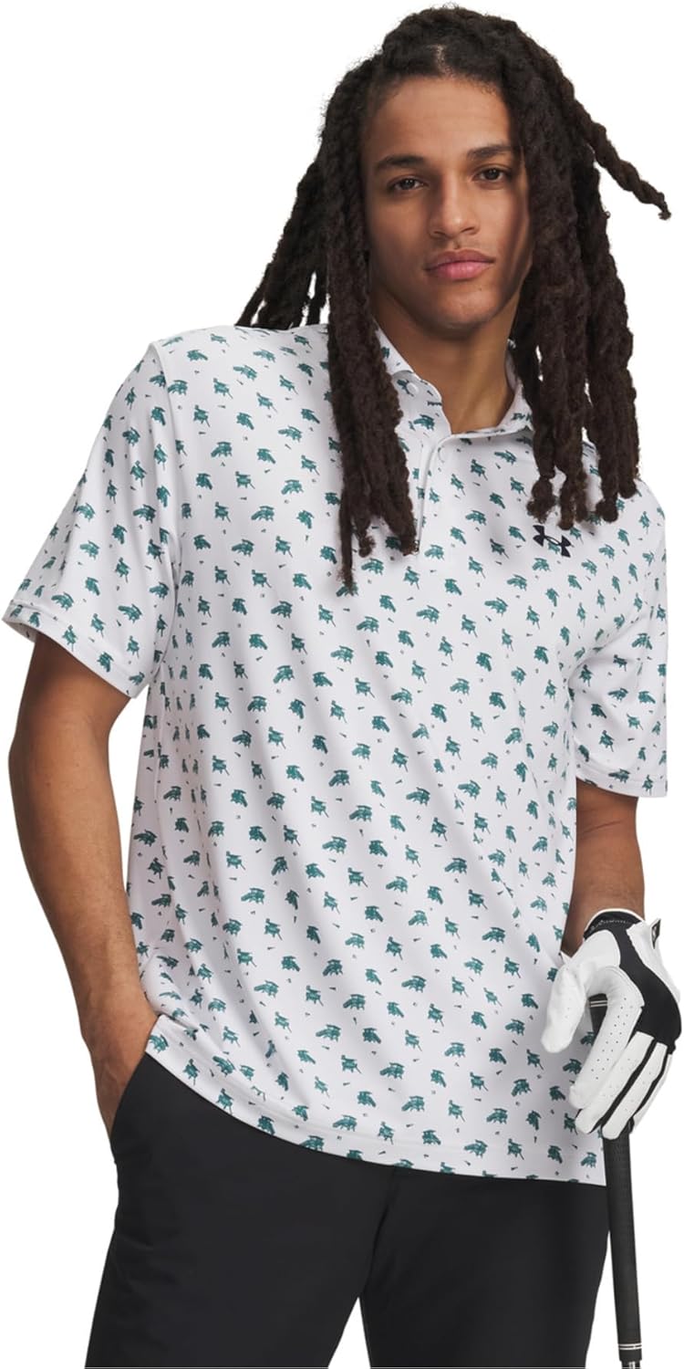 

Поло Under Armour UA Playoff 3.0 с принтом, темно-синий/белый