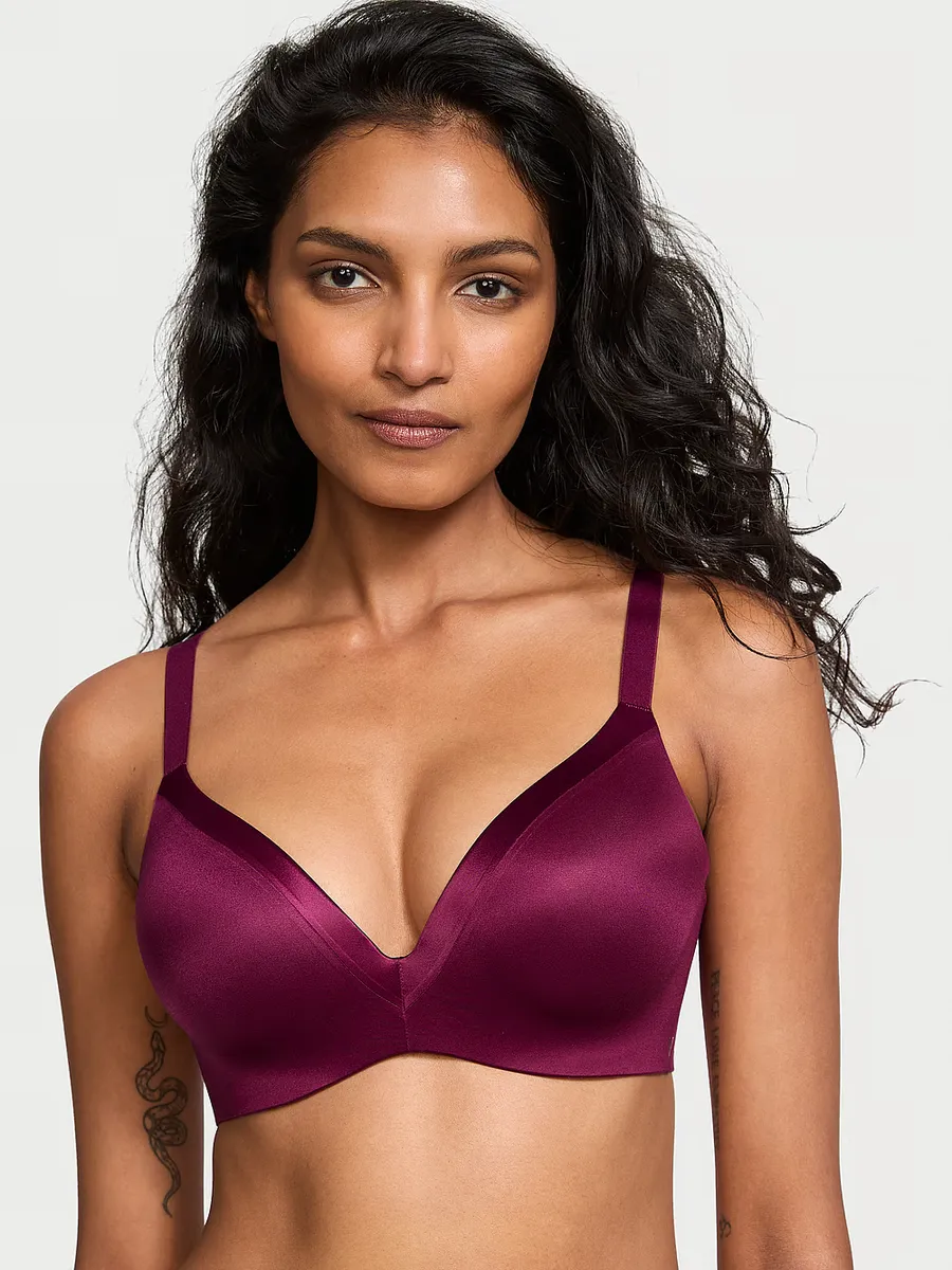 

Беспроводной бюстгальтер идеальной формы Infinity Flex Victoria'S Secret Bare, цвет Plum Rouge