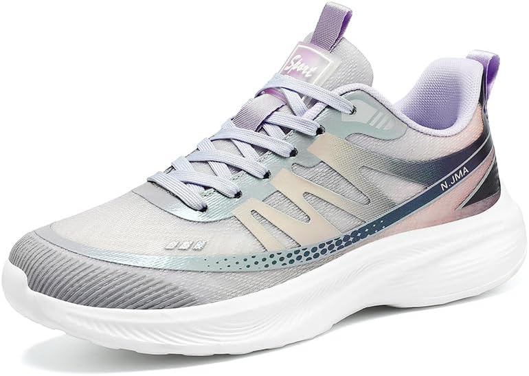 

Мужские дышащие кроссовки с сеткой, легкие с амортизирующей подошвой, для ходьбы, тренажерного зала, работы, повседневная обувь с нескользящей подошвой Generic, фиолетовый