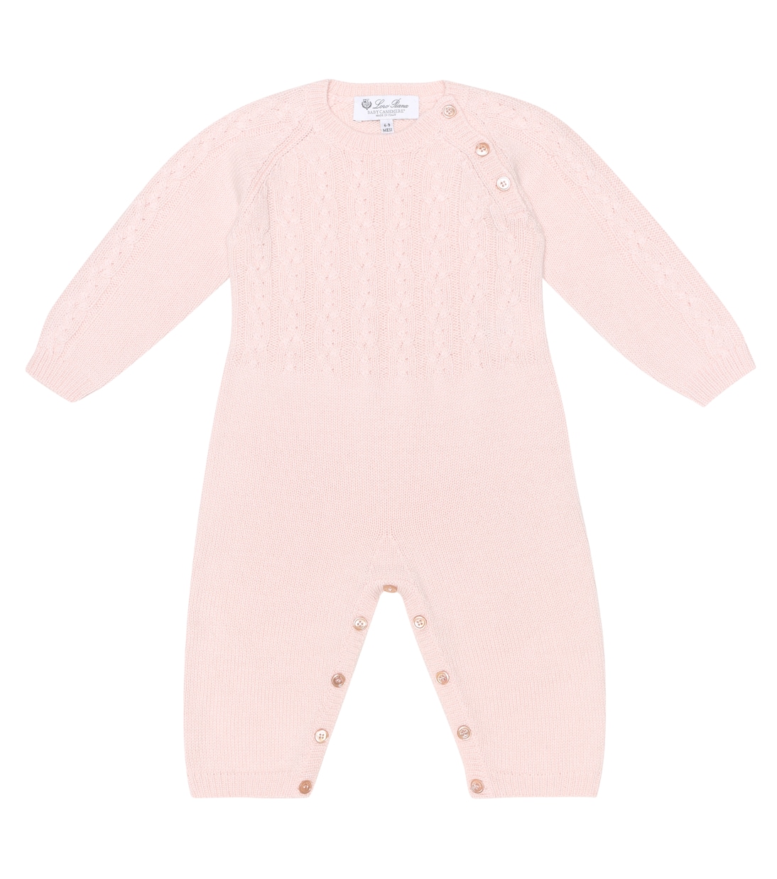 

Кашемировый комбинезон Baby Downy Cables Loro Piana Kids, Rosebud