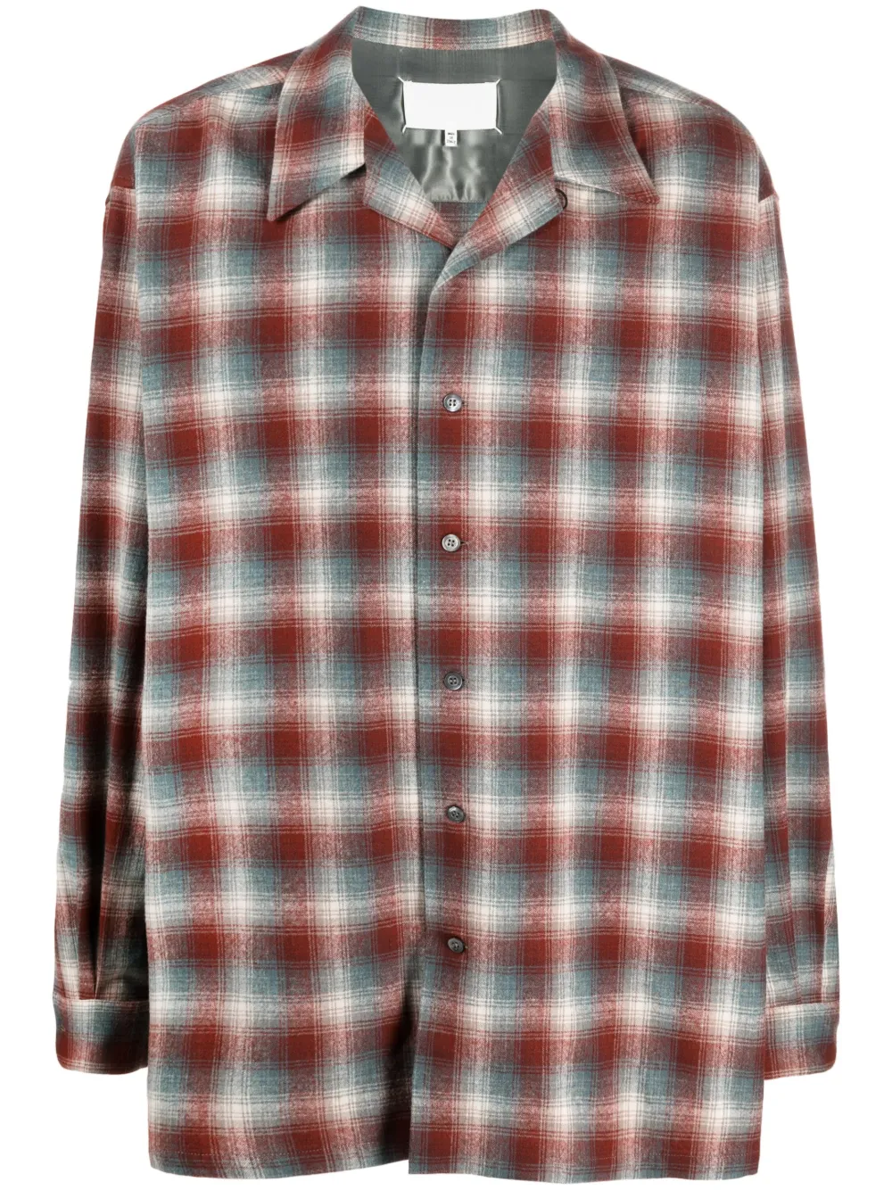 

Шерстяная клетчатая рубашка из коллаборации с Pendleton MAISON MARGIELA, красный