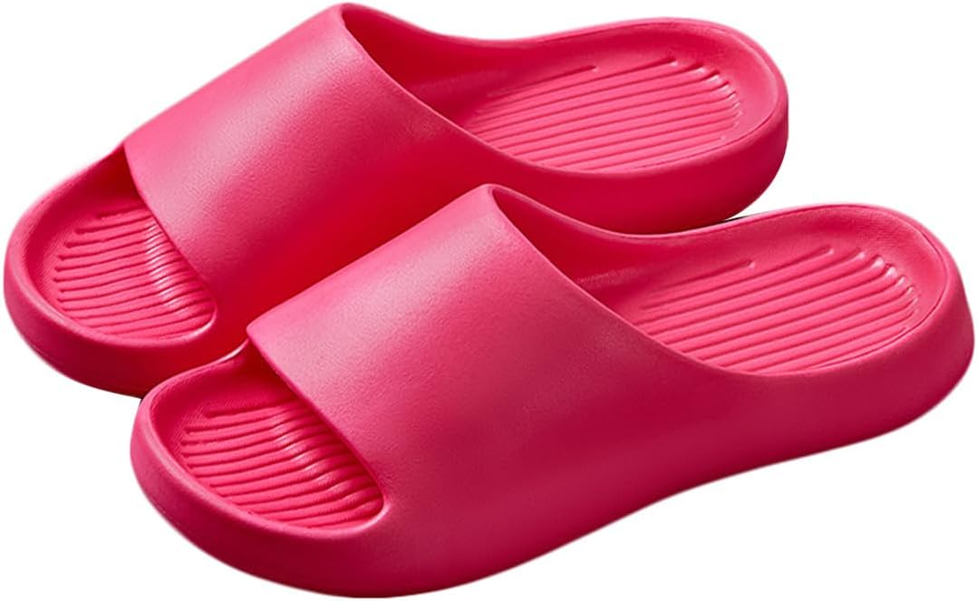 

Домашние тапочки для женщин и мужчин, тапочки для ванной, противоскользящие домашние туфли, шлепанцы для душа, тапочки для бассейна и пляжа Auxdiq, розовый