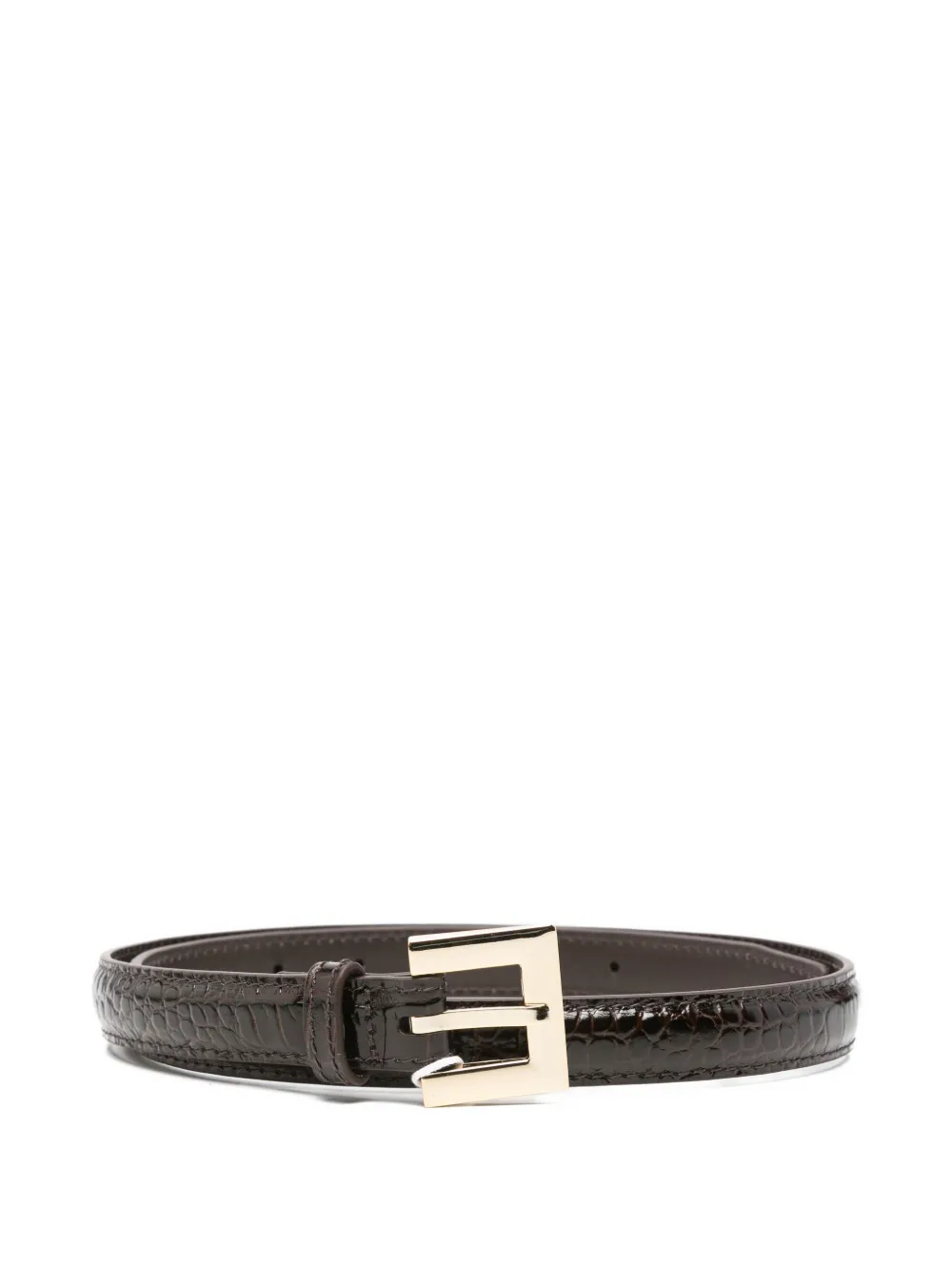 

Ремень с тиснением под крокодила Anine Bing, коричневый