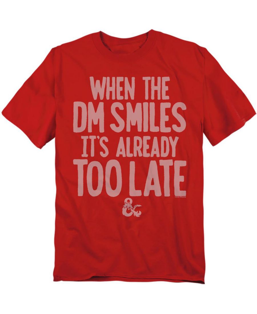 

Футболка Big & Tall Dungeons And Dragons When The DM Smiles D&D, Red