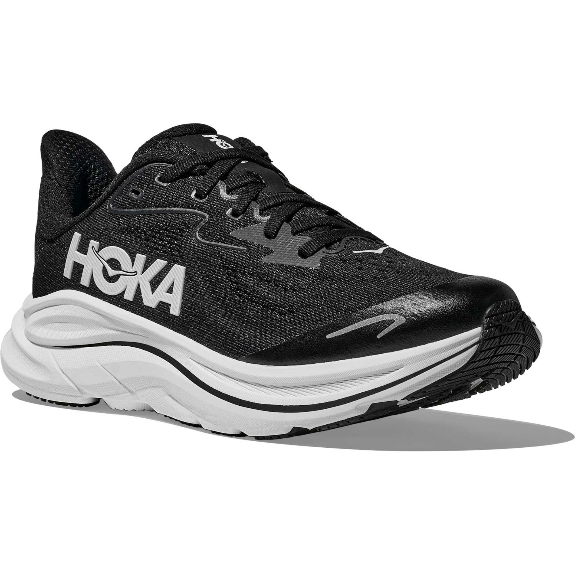 Детские кроссовки Clifton 10 для бега HOKA, Black/White — фото 2
