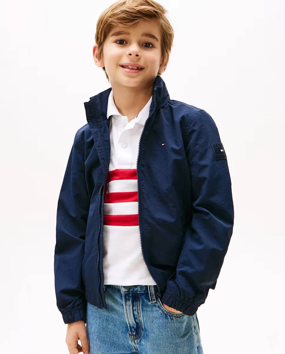 

Водонепроницаемая детская куртка с застежкой-молнией Tommy Hilfiger, синий