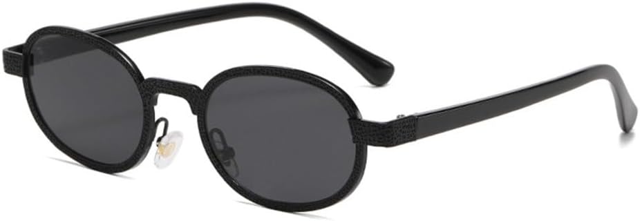 

Винтажные овальные женские солнцезащитные очки, модные солнцезащитные очки с градиентным зеркальным покрытием и защитой от УФ-излучения UV400, трендовые мужские двухцветные солнцезащитные очки TYUVIVO, Black Grey