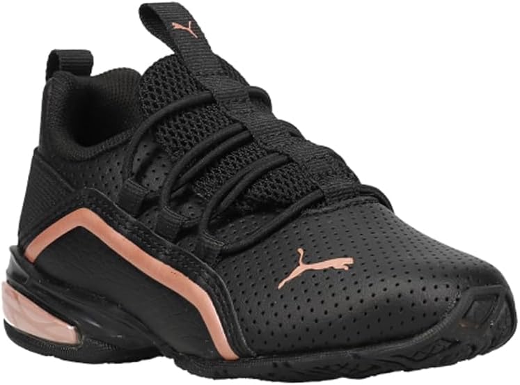 Кроссовки Puma Axelion для мальчиков и девочек, черный/розовый — фото 2