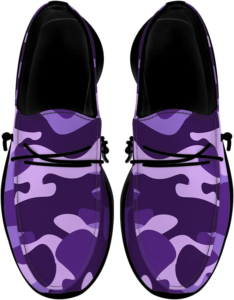 

Камуфляжные туфли Quorax для женщин и мужчин, лоферы с удобной посадкой, камуфляжные подарки для мужчин и женщин, пурпурный
