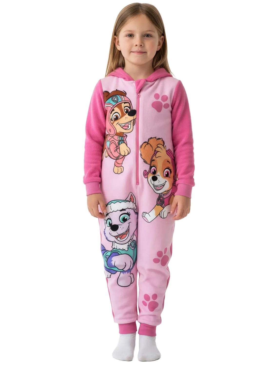 Комбинезон микрофлис, Paw Patrol, розовый/розовый