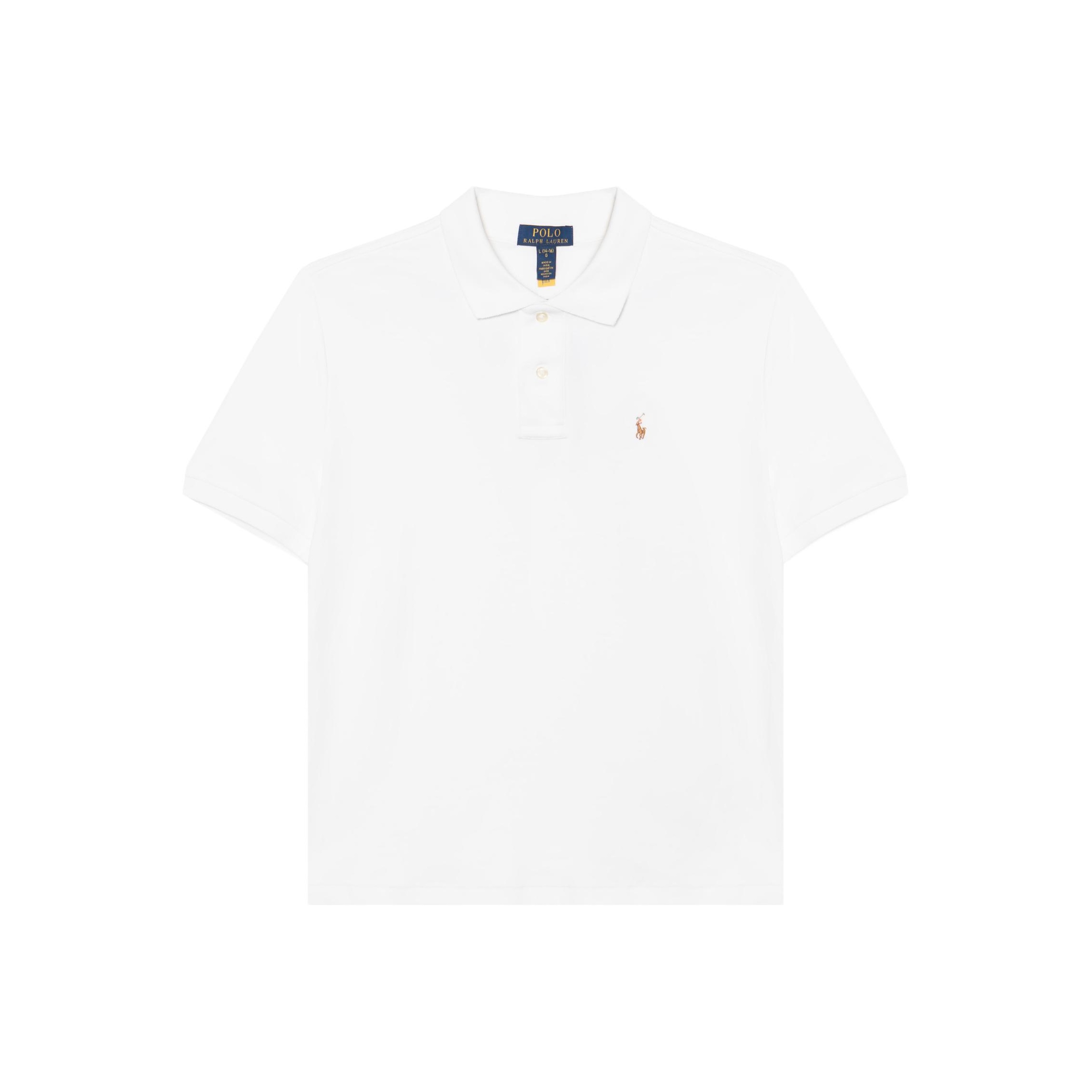 

Polo Ralph Lauren Хлопковая белая детская футболка с коротким рукавом