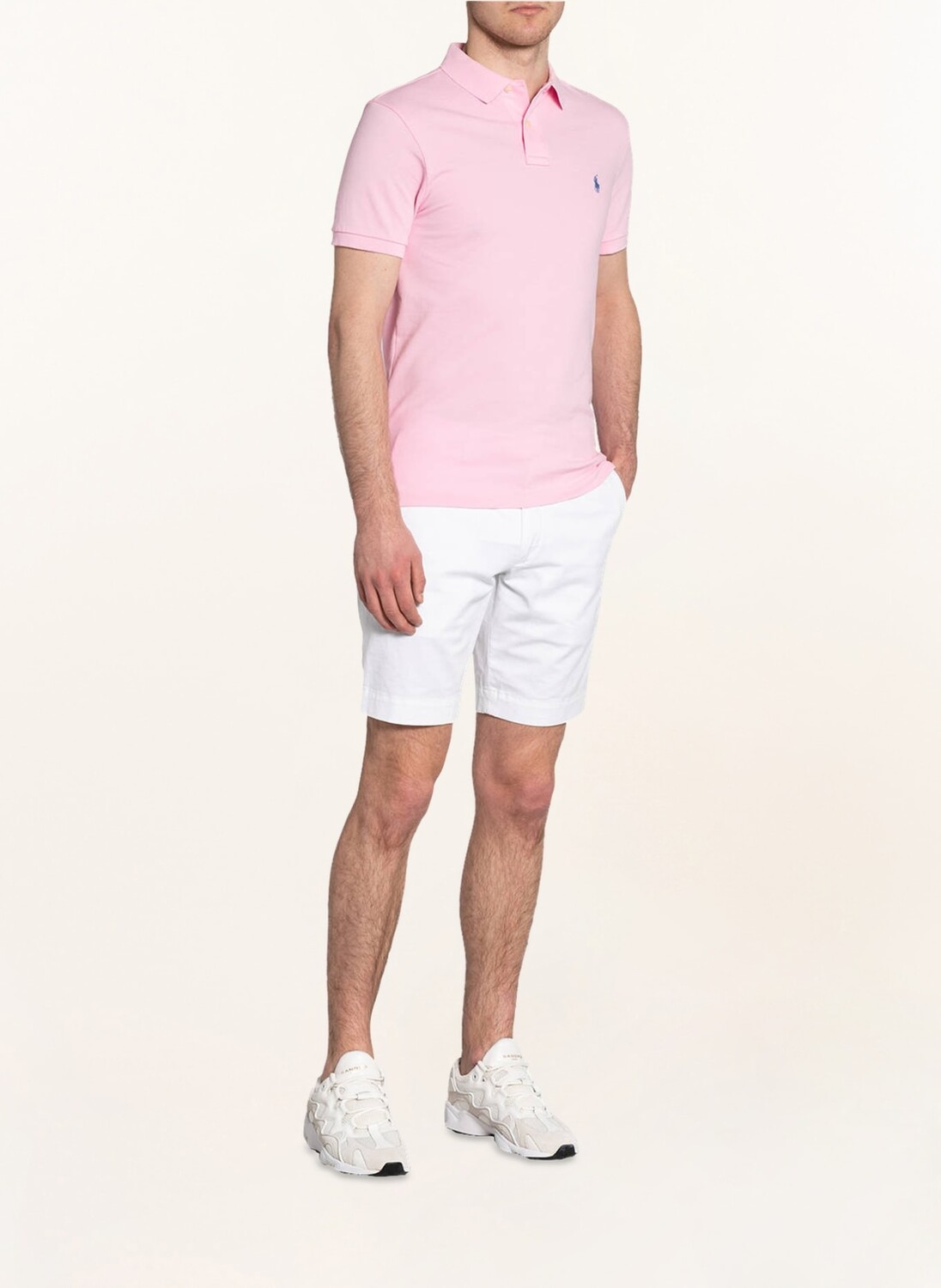 Рубашка поло POLO RALPH LAUREN Piqué Slim Fit, роза — фото 2