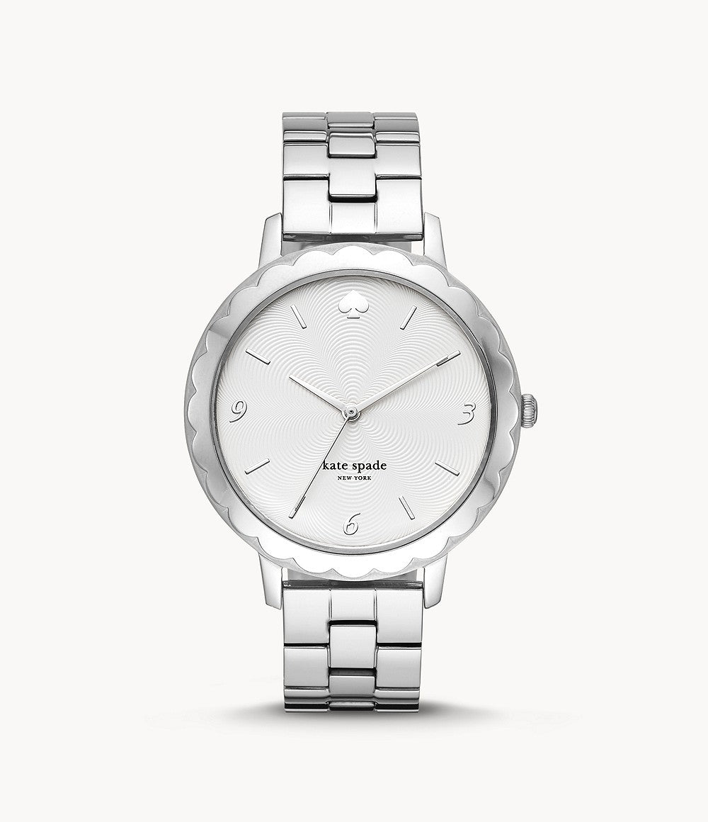 

Женские часы Kate Spade Morningside с тремя стрелками, серебристый цвет, нержавеющая сталь, серебряный