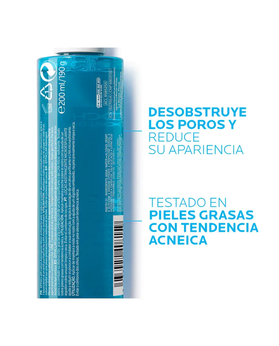 Тоник La Roche-Posay — Микро-отшелушивающий вяжущий Effaclar, 200 мл — фото 4