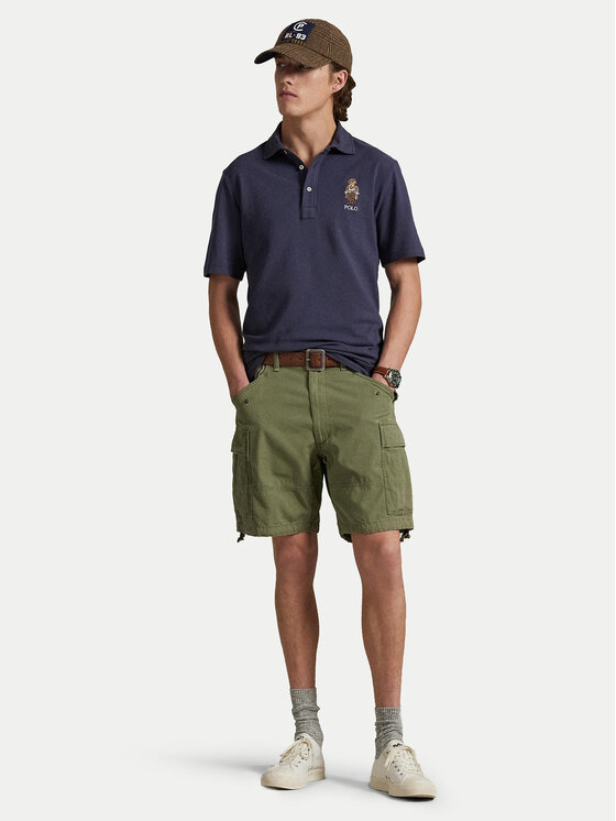 Поло custom slim fit 710P00083001 Polo Ralph Lauren, синий — фото 2