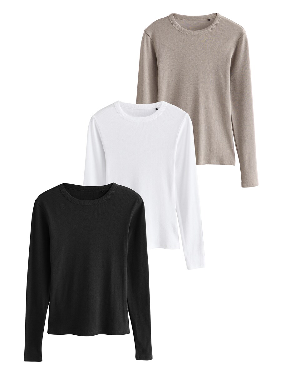 

Рубашка The Set, цвет Dark beige/Black/White