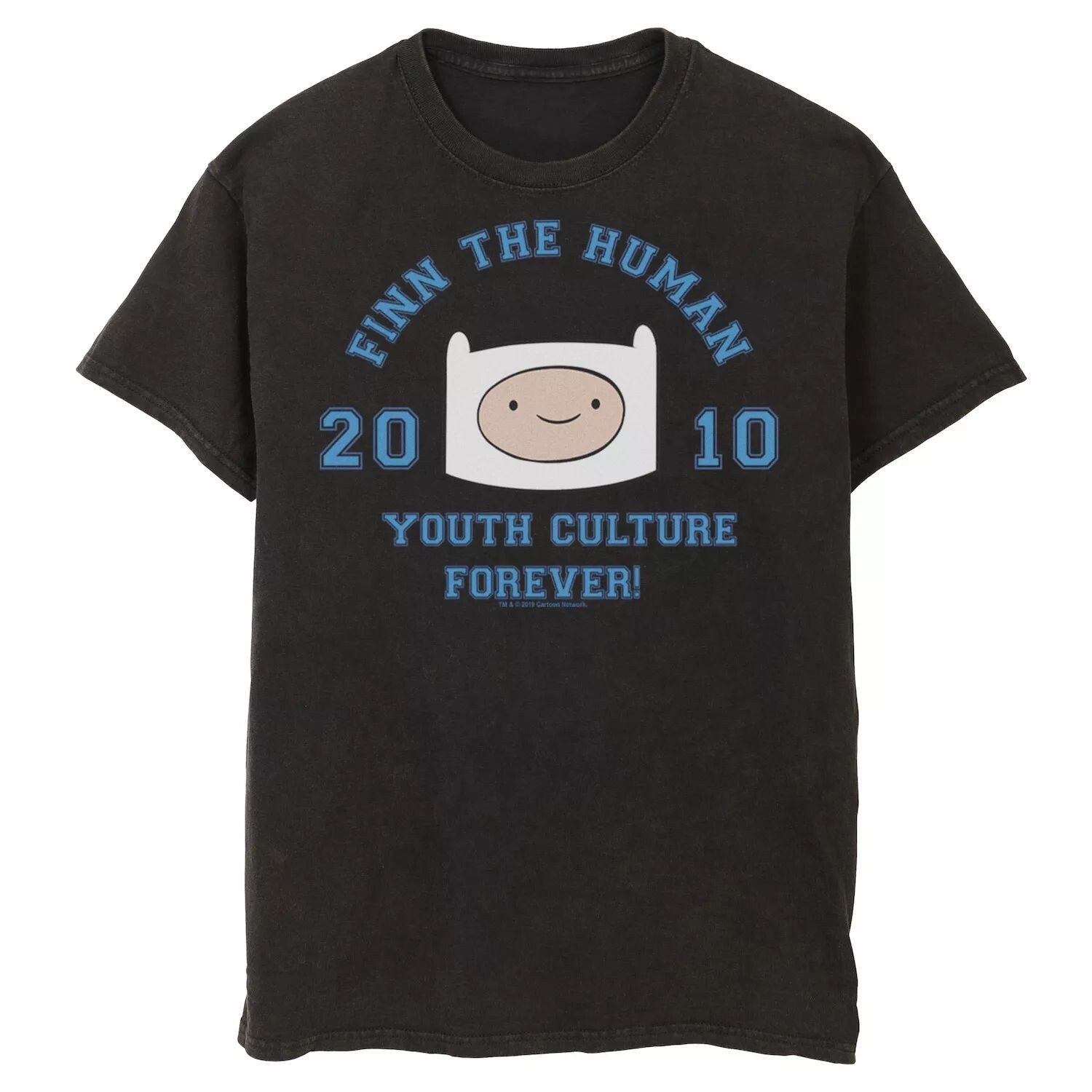 

Мужская футболка с рисунком Finn The Human Youth Culture Forever, Black Licensed Character, черный