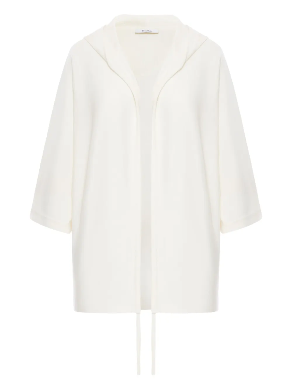 

Шерстяной кардиган с капюшоном MAX MARA, белый