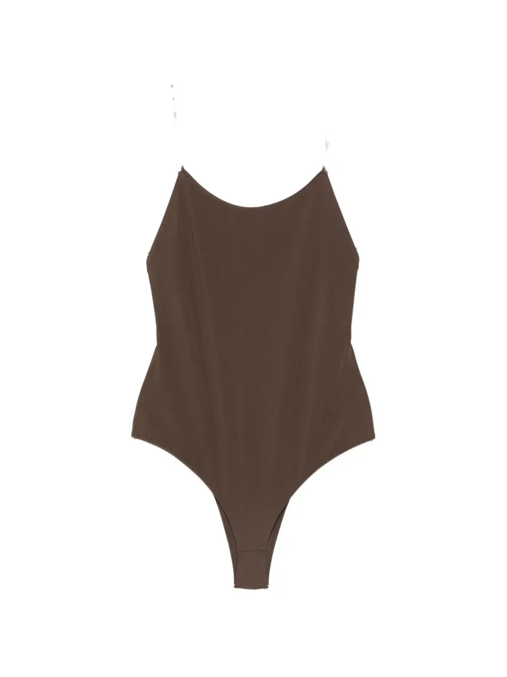 Купальник с оборками сзади JACQUEMUS, коричневый
