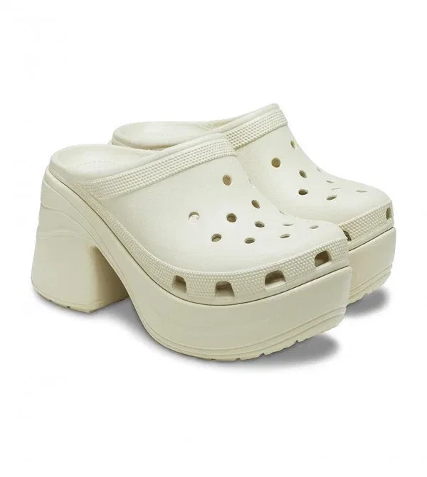 Crocs Siren 208547-2Y2 Сабо с круглым носком, повседневные туфли без шнурков, модель JAX1253, белый
