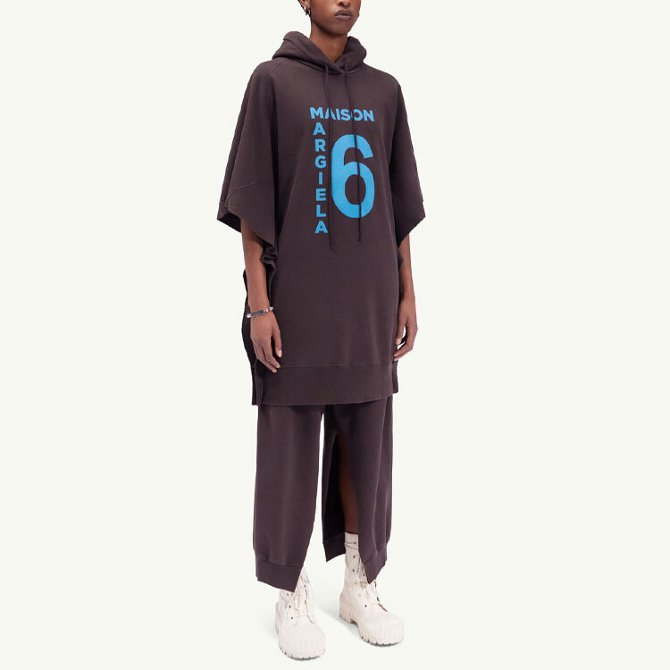 Платье женское Mm6 Maison Margiela Sorrel с короткими рукавами, черный — фото 4