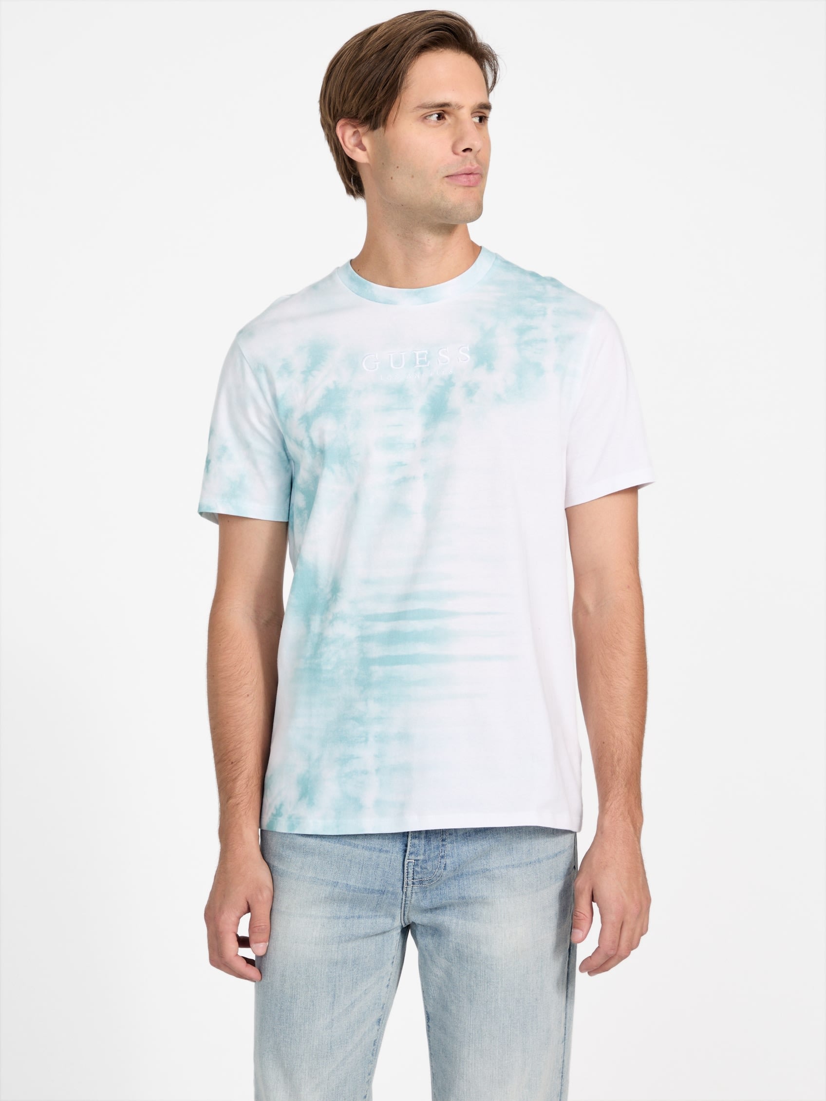 

Футболка Juan Tie-Dye Guess Factory, цвет pure white