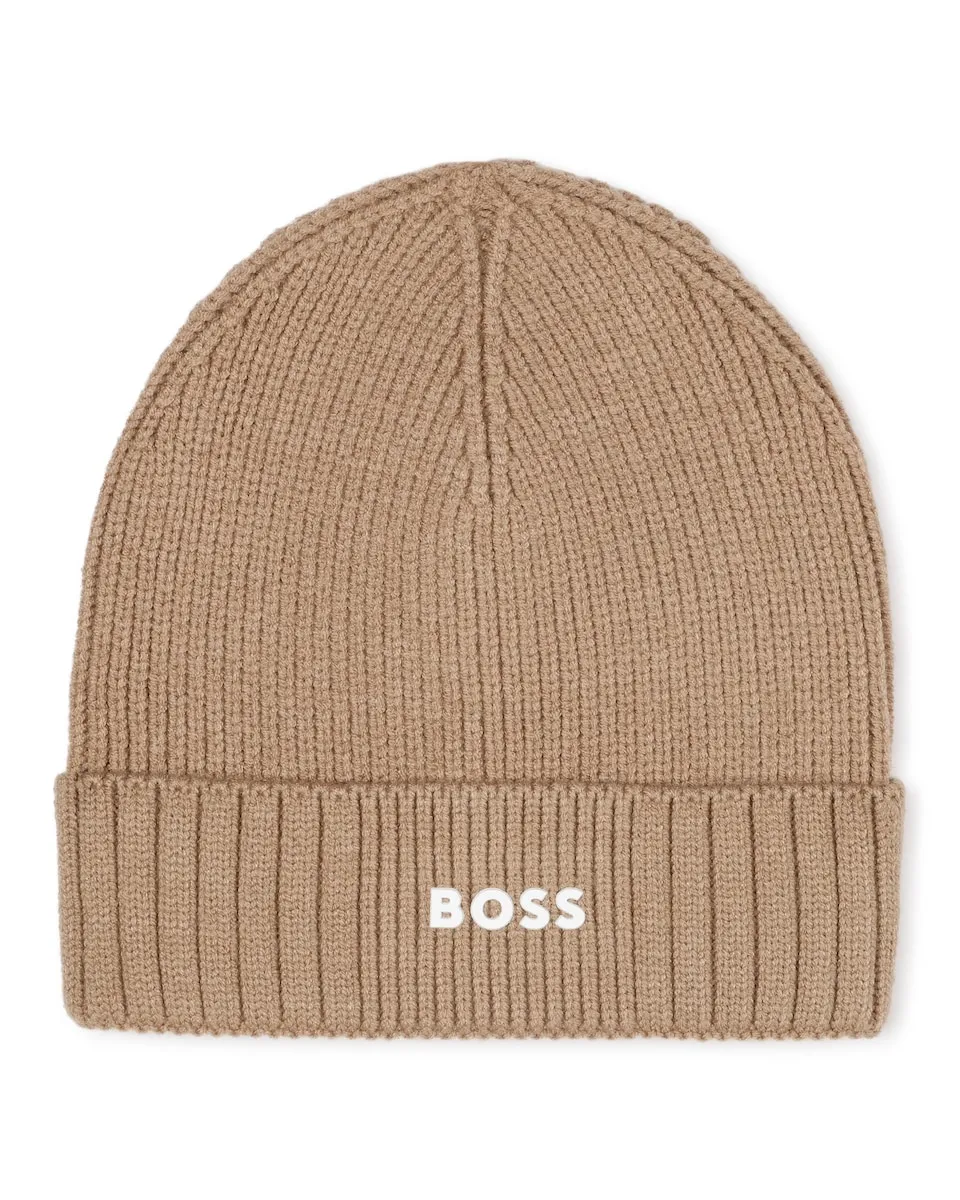 

Детская шапка из полиэстера BOSS Kidswear, коричневый