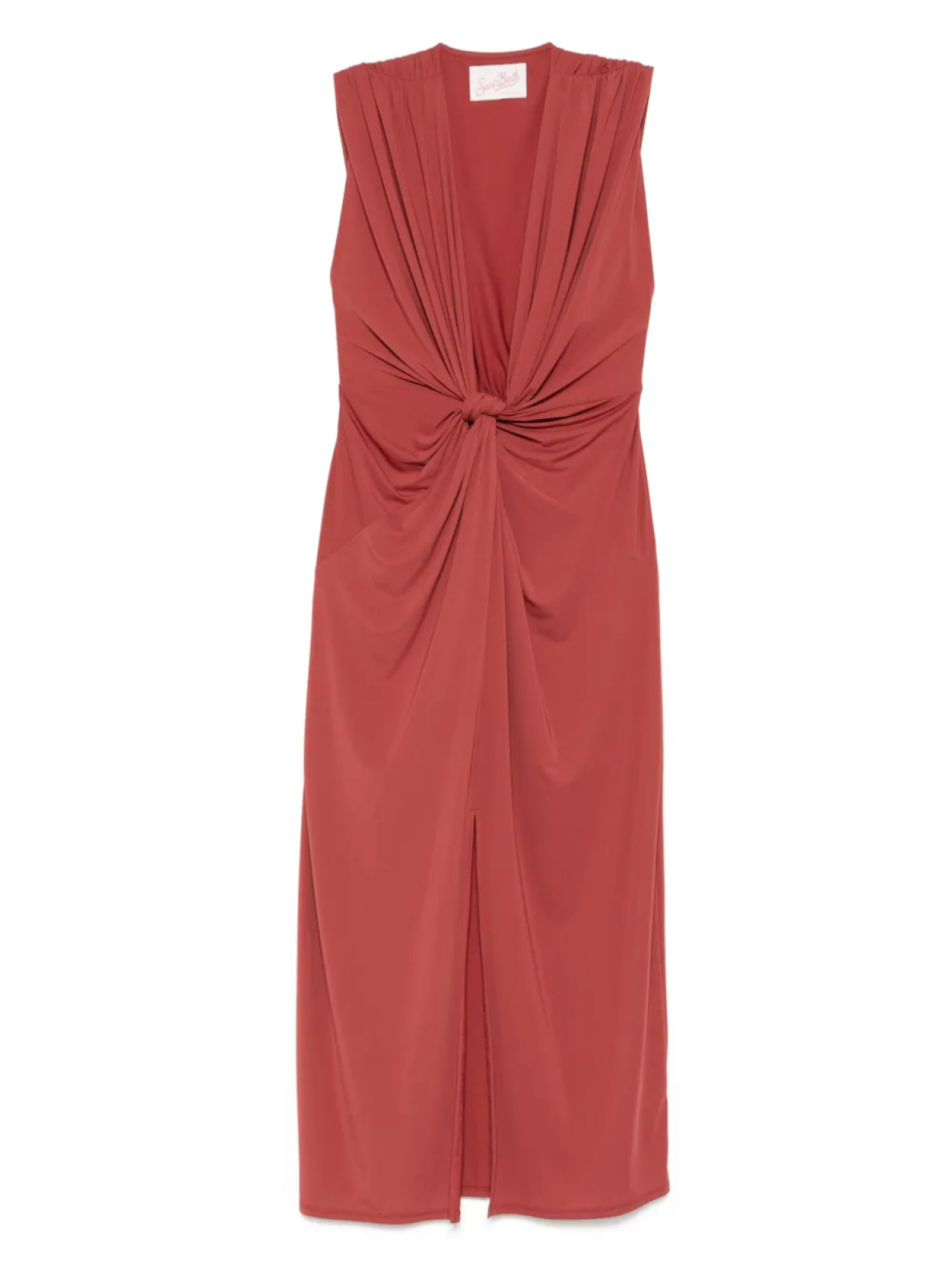 

Платье миди с узлом MC2 Saint Barth, красный