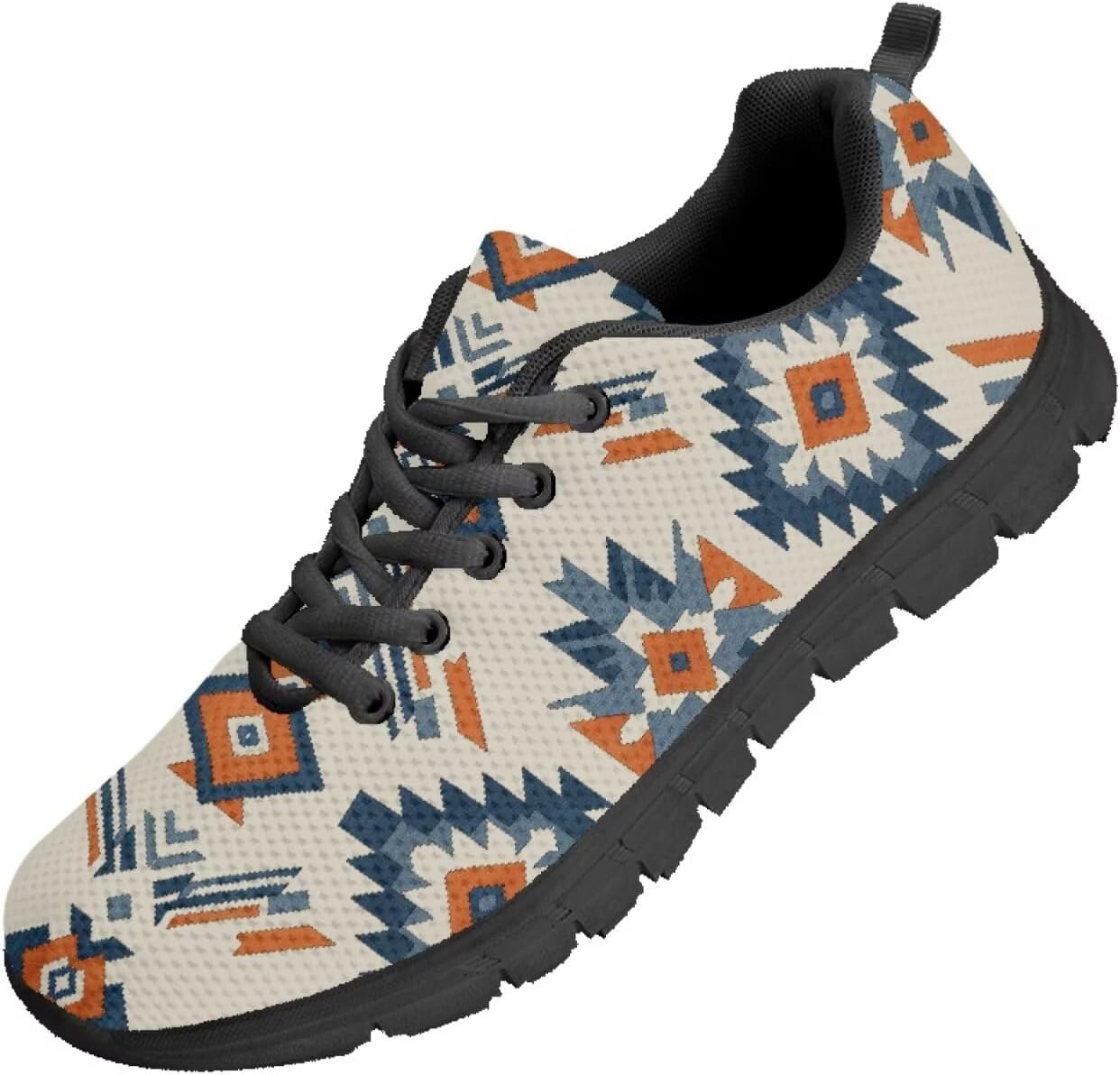 

Funnydude Забавные кроссовки с принтом для мужчин, весенние прогулочные кроссовки, повседневные теннисные туфли, дышащие кроссовки из сетки, Aztec