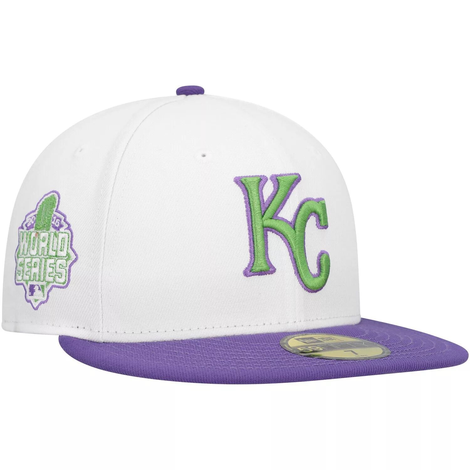 

Мужская облегающая шляпа New Era White Kansas City Royals 59FIFTY