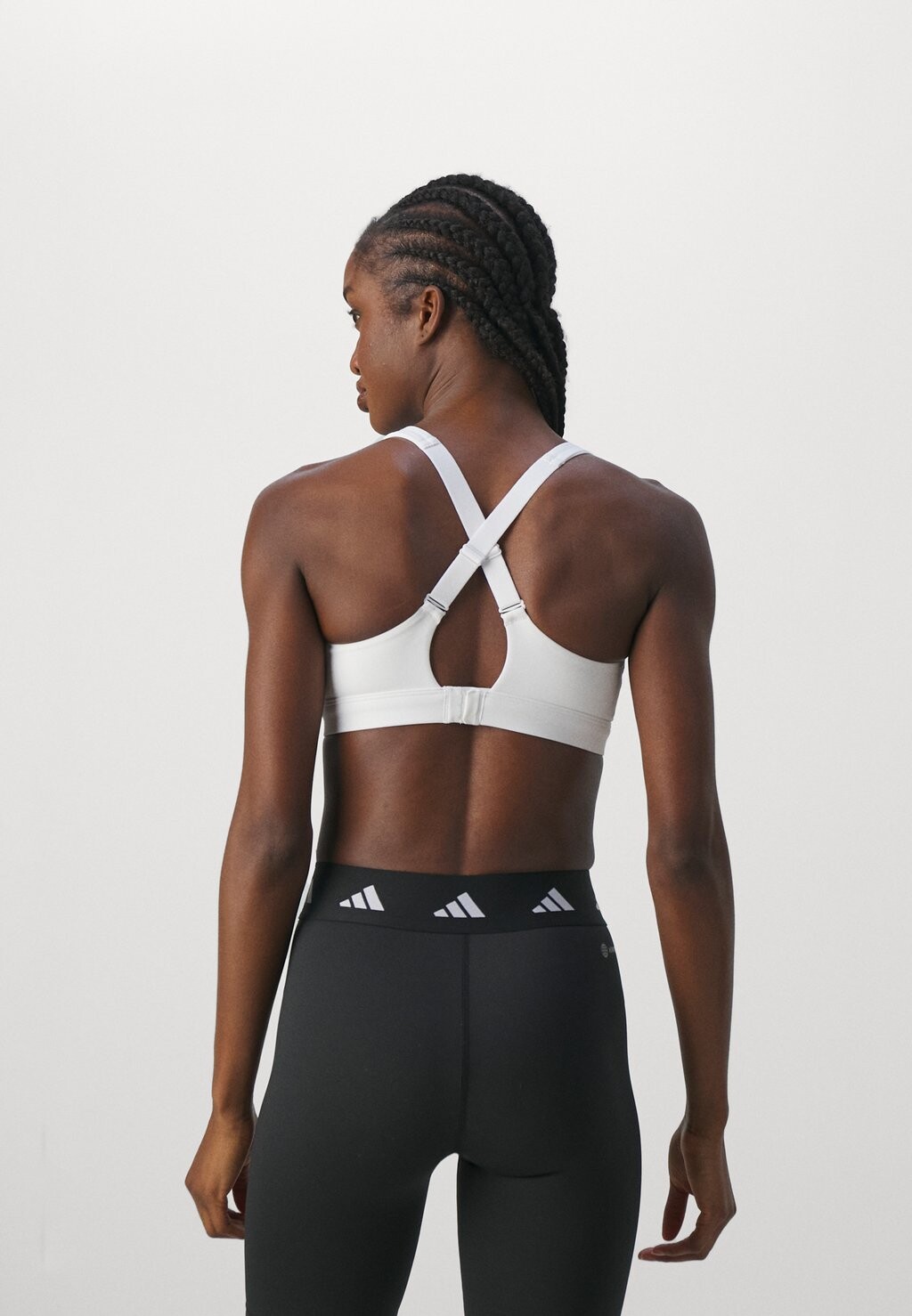 Спортивный бюстгальтер с сильной поддержкой adidas Performance, цвет white — фото 4