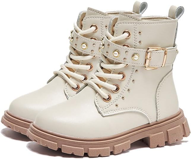

Детские модные ботинки на щиколотку с боковой молнией, удобные, противоскользящие, на шнуровке, для активного отдыха (малыши/маленькие дети/старшие дети) ODIPON, Beige